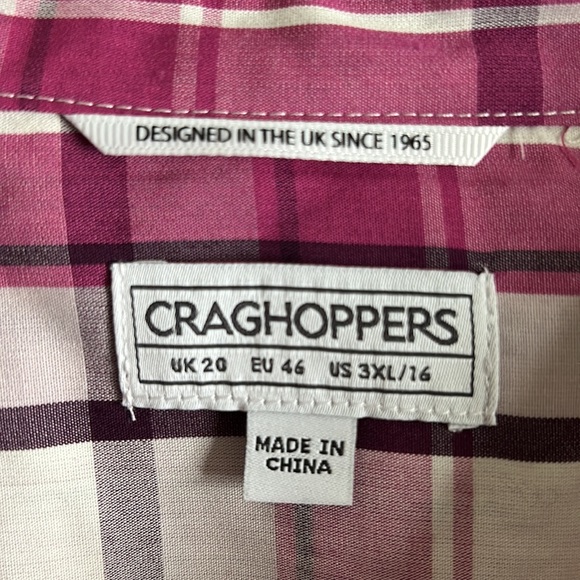 Craghoppers NWT Women’s Raspberry Check Shirt - Picture 3 of 12